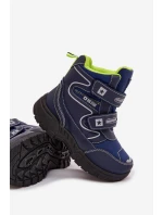 Ocieplane Dziecięce Śniegowce Trapery Big Star OO374049 Czarne