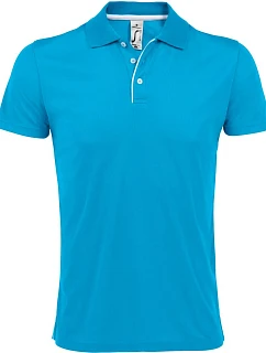 SOL'S Performer Men Pánske športové polo s piké vzorom 25.1199 aqua