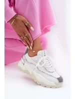 Damskie Sportowe Buty Cross Jeans II2R4017C Białe