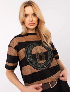 Blúzka CLM BZ 0004.50 čierna a béžová