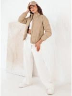 Dámska prešívaná prechodná bunda SALECA beige FashionStreet TY4251 Dámska prešívaná prechodná bunda SALECA beige FashionStreet TY4251
