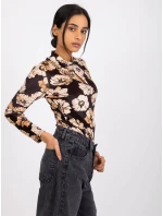 Blúzka DHJ BZ 6291.56P čierna a béžová