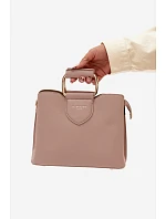 Malá kabelka Kufřík z eko kůže tmavě béžová Lorielle