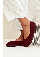 Dámske balerínky typu barefoot v bordovej farbe Hollin Dámske balerínky typu barefoot v bordovej farbe Hollin