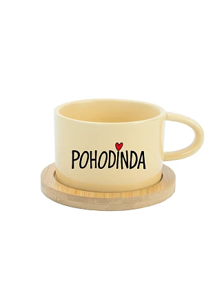 POHODINDA - žlutý hrníček makronka 200 ml