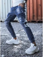 Modré pánske nohavice FashionStreet UX3285 Modré pánske nohavice FashionStreet UX3285