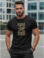 Pánske tričko s potlačou MURDERER čierne FashionStreet NX0106R Pánske tričko s potlačou MURDERER čierne FashionStreet NX0106R