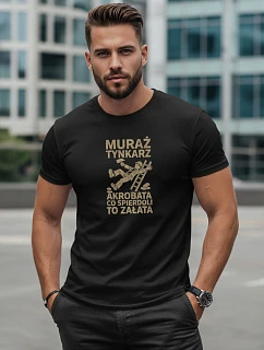 Pánske tričko s potlačou MURDERER čierne FashionStreet NX0106R