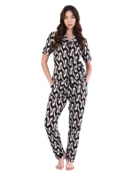 Dámske pyžamo 180/155 čiernobéžové - Karol