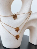 Zlatý náhrdelník CLOVER FashionStreet IY0098 Zlatý náhrdelník CLOVER FashionStreet IY0098