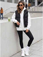 Dámska zateplená vesta bez kapucne, čierna, FashionStreet TY5728