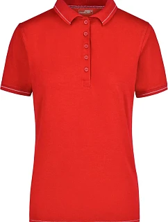 Daiber JN 568 Dámske elastické polo tričko z džerseju 02.0568 červené/biele