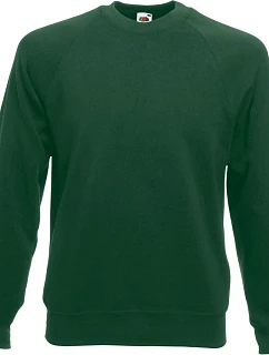 Fruit of the Loom Classic Raglan Sweat – mikina s raglánovými rukávmi 16.2216, fľaškovozelená