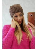 Fleecová čiapka Sandra K210 cappuccino