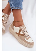 Dámske semišové kožené tenisky Zazoo N1108S5 beige Dámske semišové kožené tenisky Zazoo N1108S5 beige