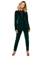 Zamatové sako s gombíkom M643 - Moe