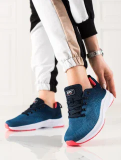 Výborné modré dámske tenisky bez podpätku