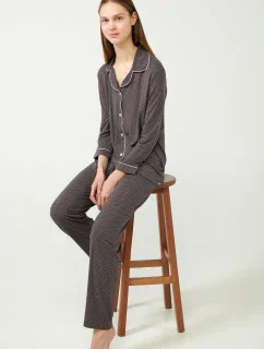Vamp - Bodkované pyžamo s gombíkmi 21052 - Vamp