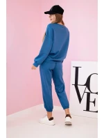 Súprava tepláky + nohavice z maslovej tkaniny denim Súprava tepláky + nohavice z maslovej tkaniny denim
