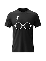 Pánske bavlnené tričko s potlačou - HARRY POTTER - čierne Pánske bavlnené tričko s potlačou - HARRY POTTER - čierne