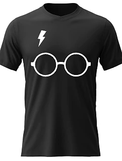 Pánské bavlněné tričko s potiskem - HARRY POTTER - černé