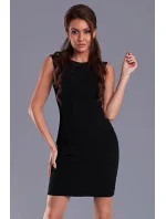Dámske krátke šaty EMAMODA čierne - Čierna / L - EMAMODA