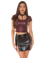 Sexi tričko Wet look 94901 fialové - KouCla Sexi tričko Wet look 94901 fialové - KouCla