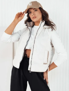 Dámska prešívaná vesta TREOS biela FashionStreet TY4219