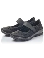 Pohodlné šnurovacie topánky Rieker W RKR575 black