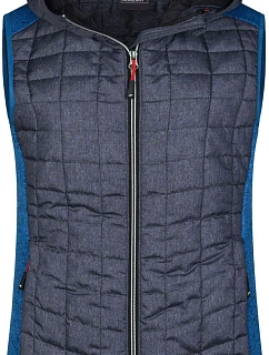 Daiber JN 767 Dámska pletená hybridná vesta 02.0767 royal melange/anthracite melange