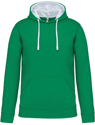 Kariban K 446 Mikina s kapucňou v kontrastných farbách 20.K446 light kelly green/white Kariban K 446 Mikina s kapucňou v kontrastných farbách 20.K446 light kelly green/white