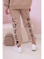 Bavlnená súprava s potlačou svetlo béžovej farby