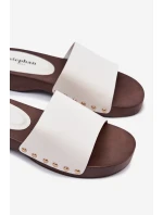 Dámské nazouváky s přezkami bílé Terissa