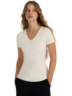 Dámske tričko 4F F2969 krémová 4FWAW25TTSHF2969 12S