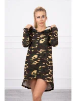 Moro khaki+hnedé šaty