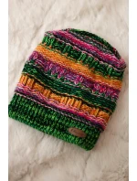 Fleecová čiapka Patrycja K254 fialová+zelená neónová