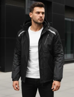 Pánska lyžiarska bunda čierna FashionStreet TX5127