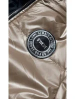 Béžová dámska bunda s odopínacou kapucňou (B8086-101) Béžová dámska bunda s odopínacou kapucňou (B8086-101)