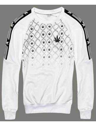 Biela pánska mikina s potlačou (8B1108-1) Biela pánska mikina s potlačou (8B1108-1)