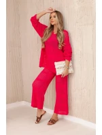 Rayonová fuchsiová ažurová súprava