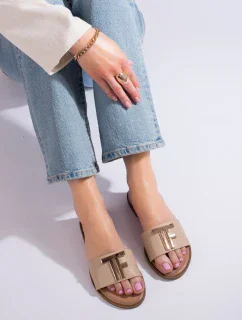 Trendy dámske nazúvaky hnedé bez podpätku