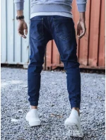 Modré pánske nohavice FashionStreet UX3284