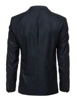 Pánske jednoradové sako v tmavomodrej farbe FashionStreet MX0637