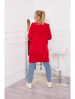 Zateplená bunda s kapucňou červená Zateplená bunda s kapucňou červená