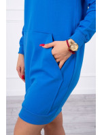 Modré šaty s kapucňou