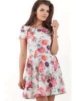 M174 ecri-fuchsiové šaty - Infinite You