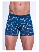 Pánske boxerky Tattoo Fishbone 280/247 Dark Blue Pattern - Cornette Pánske boxerky Tattoo Fishbone 280/247 Dark Blue Pattern - Cornette