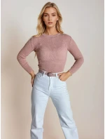 Dámsky sveter AURINA light pink FashionStreet MY1387 Dámsky sveter AURINA light pink FashionStreet MY1387