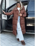 Dámsky prešívaný kabát CLOUTIQUE hnedý FashionStreet TY5462