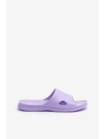 Klasyczne Klapki Damskie Fioletowe Juniria